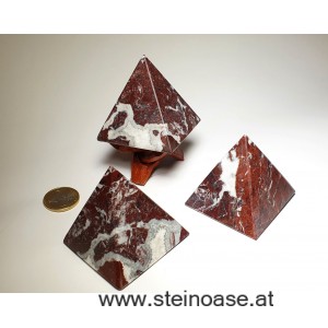 Pyramide Marmor rot 5cm